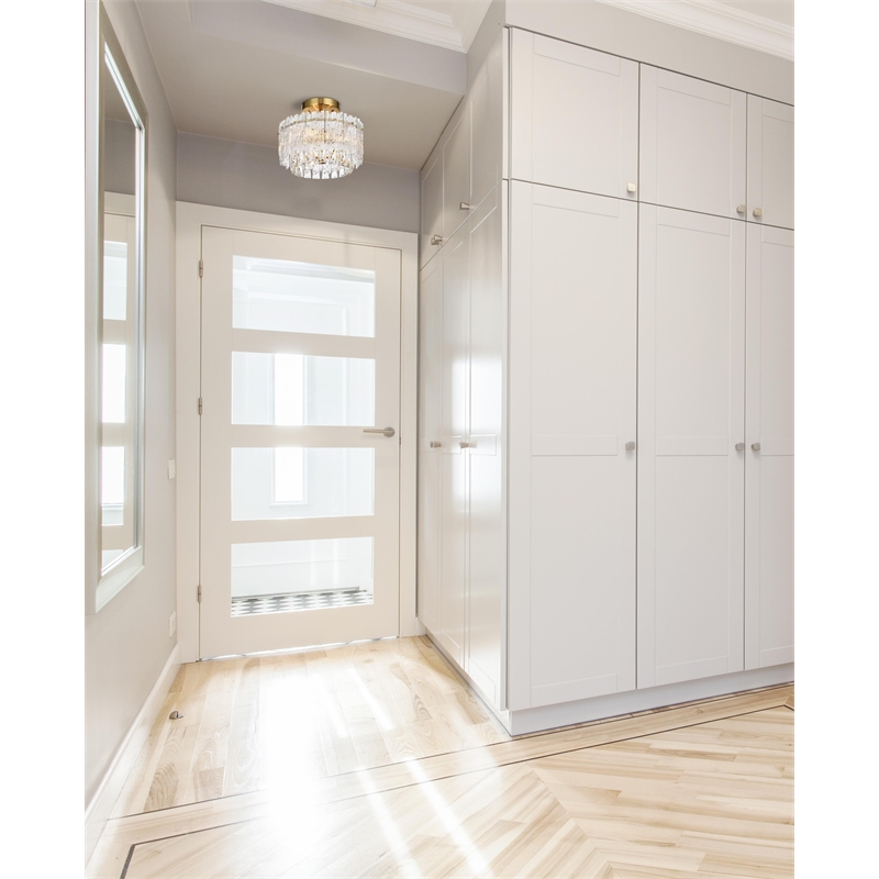 Elegant Lighting Emilia 12 Inch Flush Mount In Satin Gold