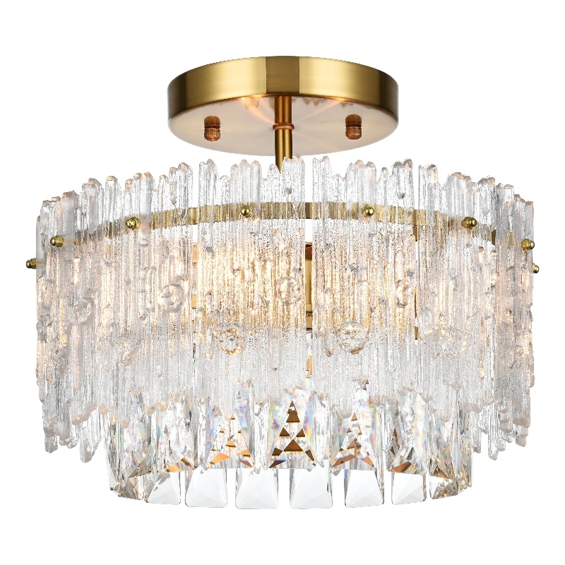 Elegant Lighting Emilia 12 Inch Flush Mount In Satin Gold