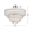 Elegant Lighting Emilia 25 Inch Flush Mount In Chrome