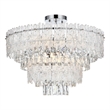 Elegant Lighting Emilia 25 Inch Flush Mount In Chrome