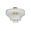 Elegant Lighting Emilia 25 Inch Flush Mount In Satin Gold