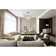 Elegant Lighting Emilia 25 Inch Flush Mount In Satin Gold