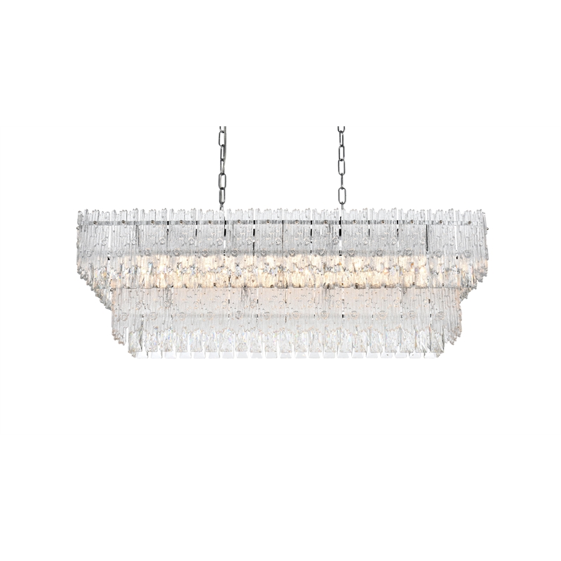 Elegant Lighting Emilia 37 Inch Chandelier In Chrome