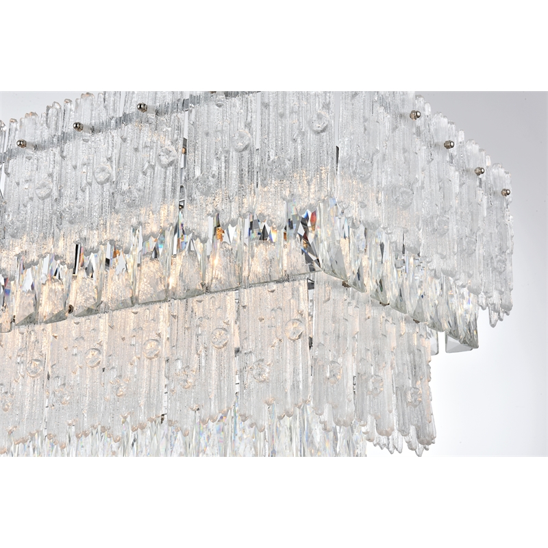 Elegant Lighting Emilia 37 Inch Chandelier In Chrome