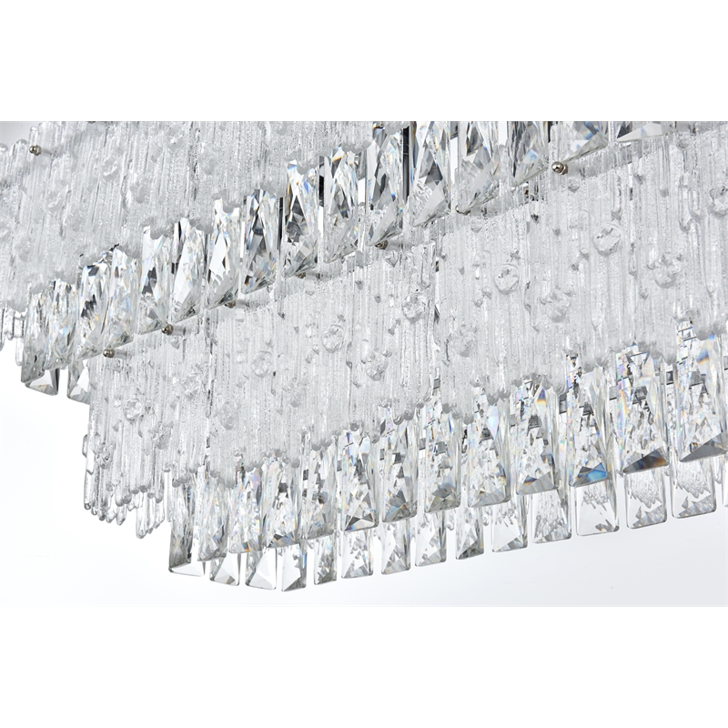 Elegant Lighting Emilia 37 Inch Chandelier In Chrome