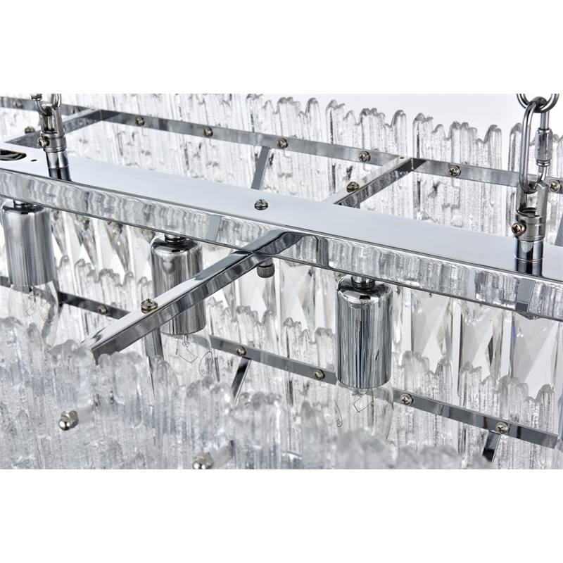 Elegant Lighting Emilia 37 Inch Chandelier In Chrome