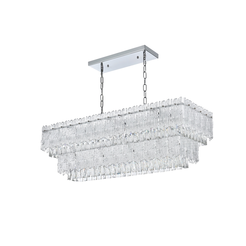 Elegant Lighting Emilia 37 Inch Chandelier In Chrome