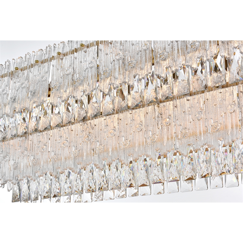 Elegant Lighting Emilia 37 Inch Chandelier In Satin Gold