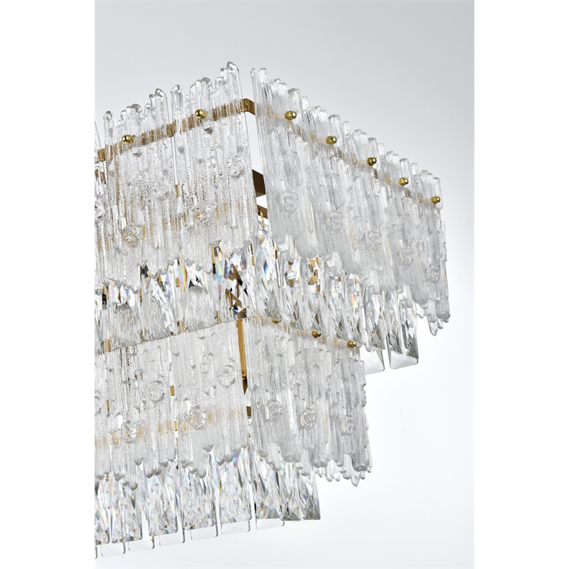 Elegant Lighting Emilia 37 Inch Chandelier In Satin Gold