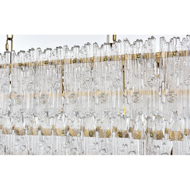 Elegant Lighting Emilia 37 Inch Chandelier In Satin Gold