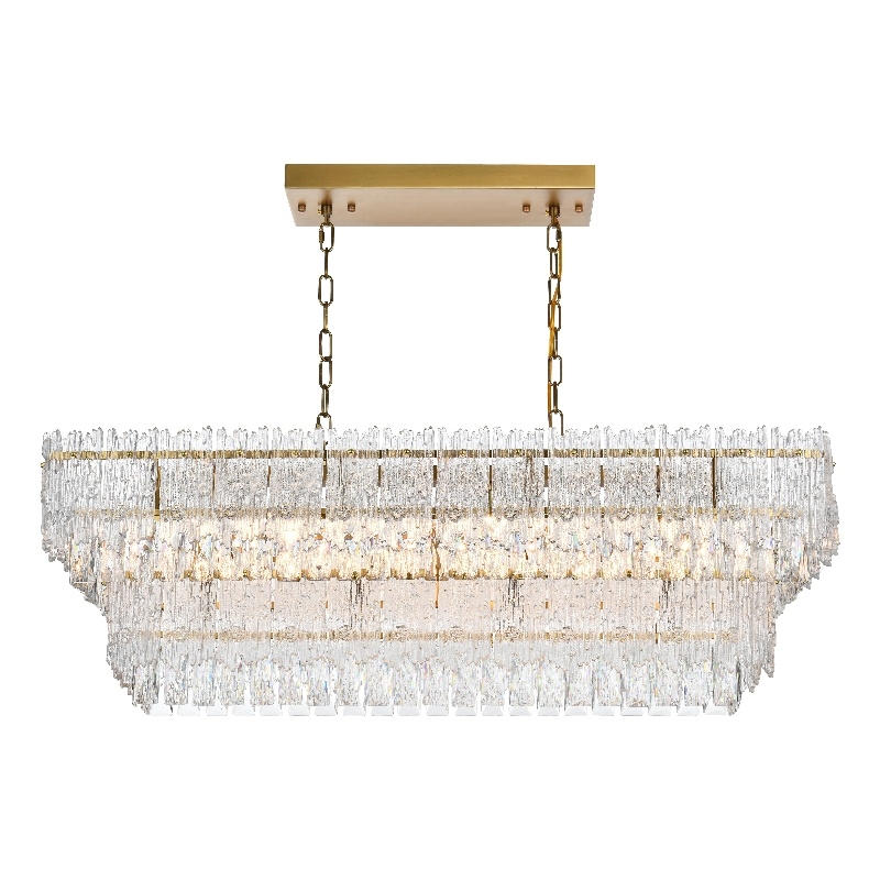 Elegant Lighting Emilia 37 Inch Chandelier In Satin Gold