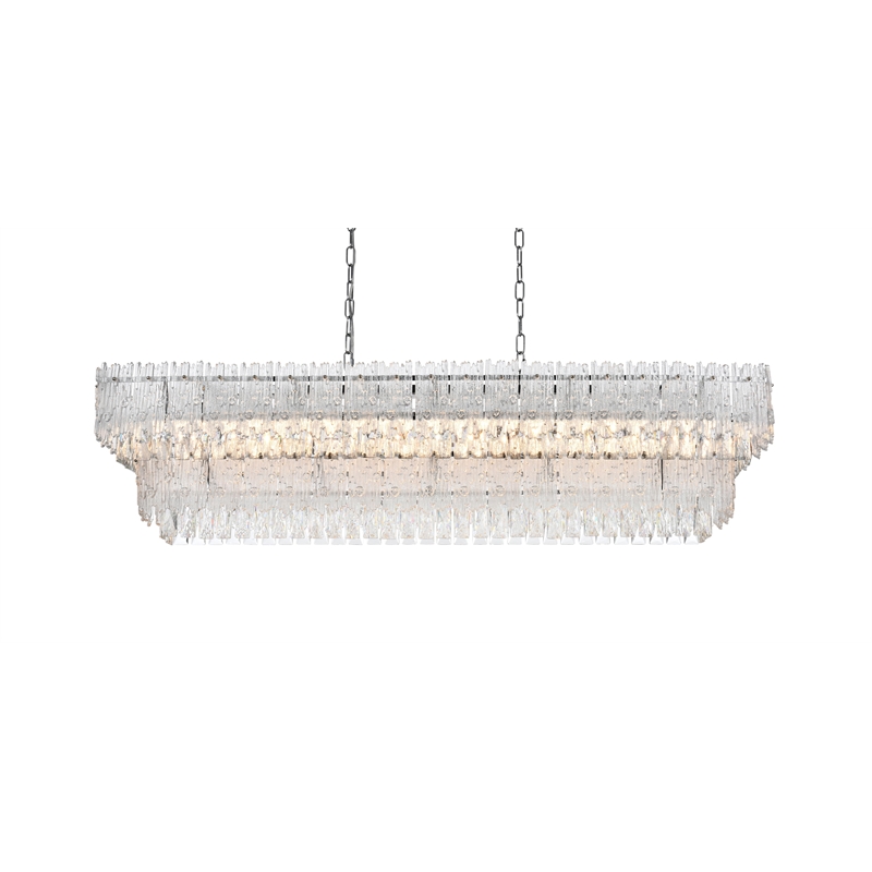 Elegant Lighting Emilia 50 Inch Chandelier In Chrome