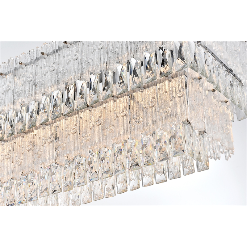 Elegant Lighting Emilia 50 Inch Chandelier In Chrome