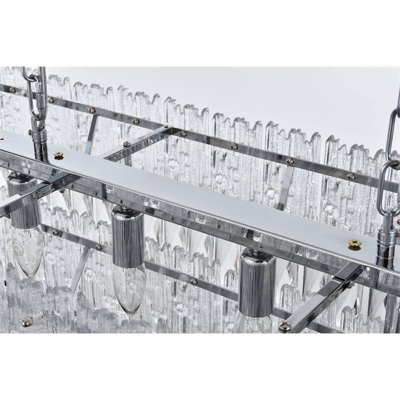 Elegant Lighting Emilia 50 Inch Chandelier In Chrome