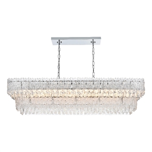 Elegant Lighting Emilia 50 Inch Chandelier In Chrome