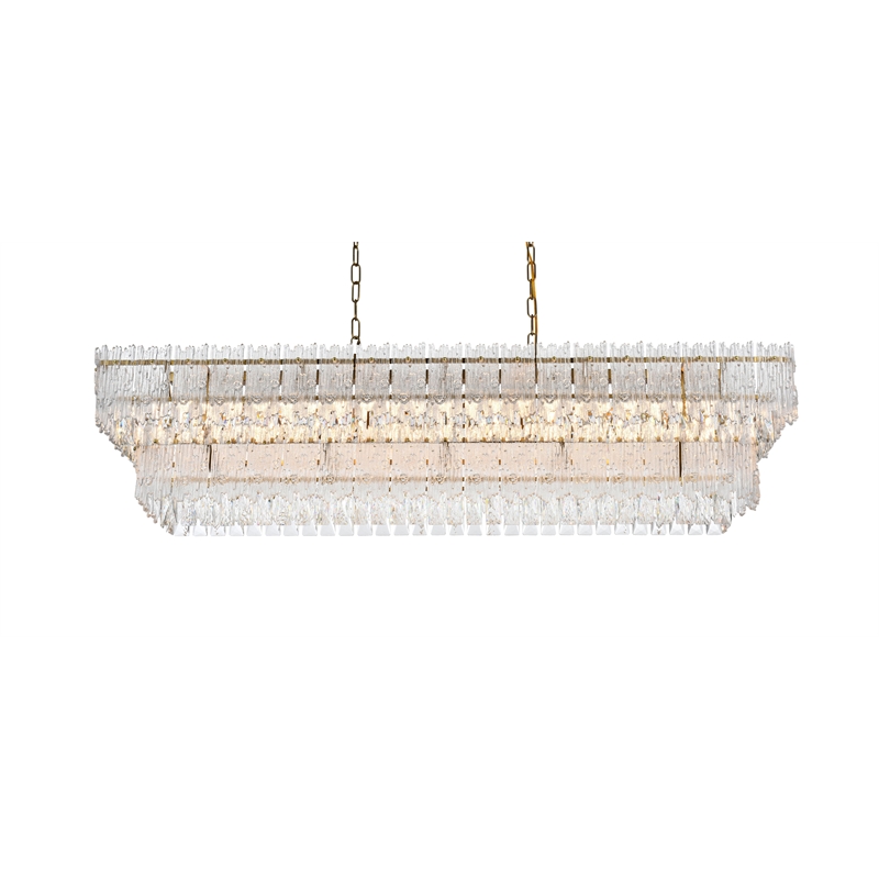 Elegant Lighting Emilia 50 Inch Chandelier In Satin Gold