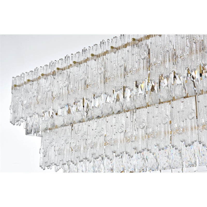 Elegant Lighting Emilia 50 Inch Chandelier In Satin Gold