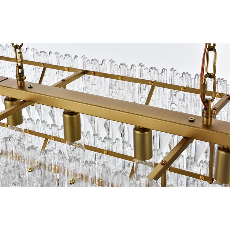 Elegant Lighting Emilia 50 Inch Chandelier In Satin Gold