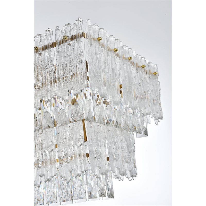 Elegant Lighting Emilia 50 Inch Chandelier In Satin Gold