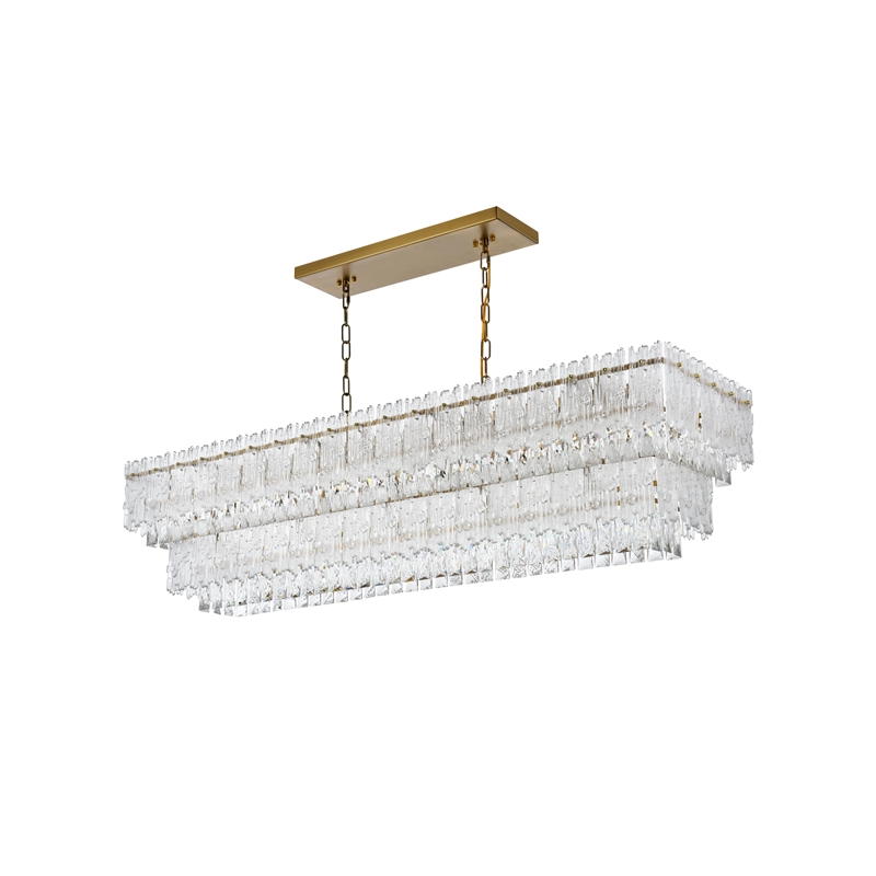 Elegant Lighting Emilia 50 Inch Chandelier In Satin Gold