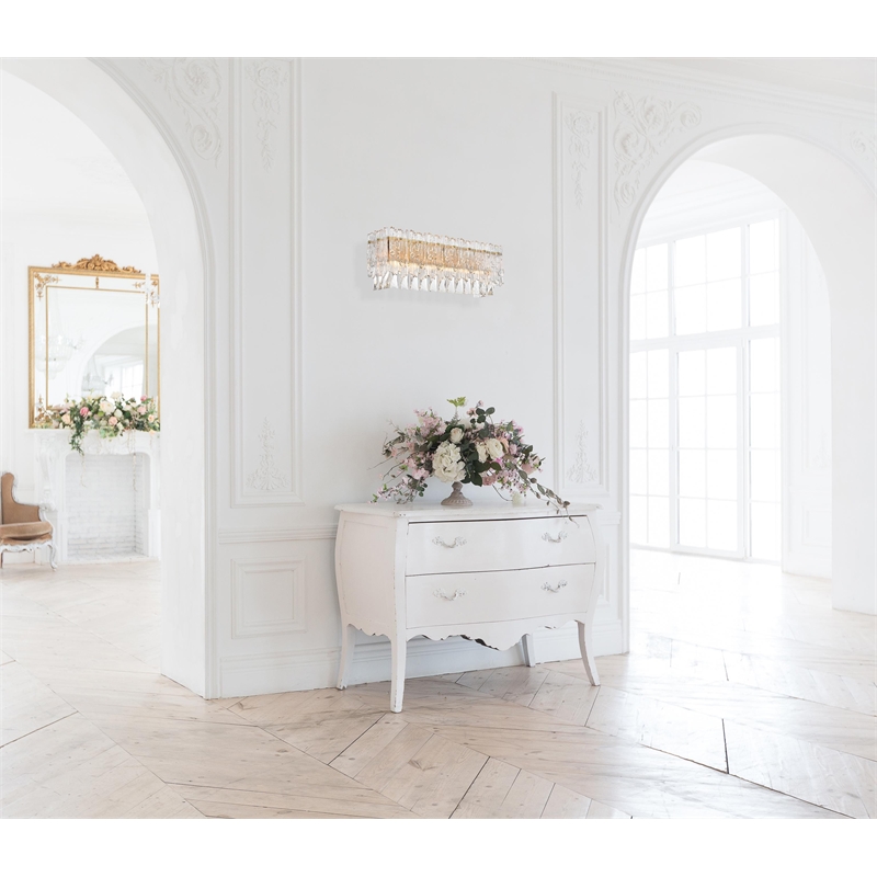 Elegant Lighting Emilia 19 Inch Wall Sconce In Satin Gold