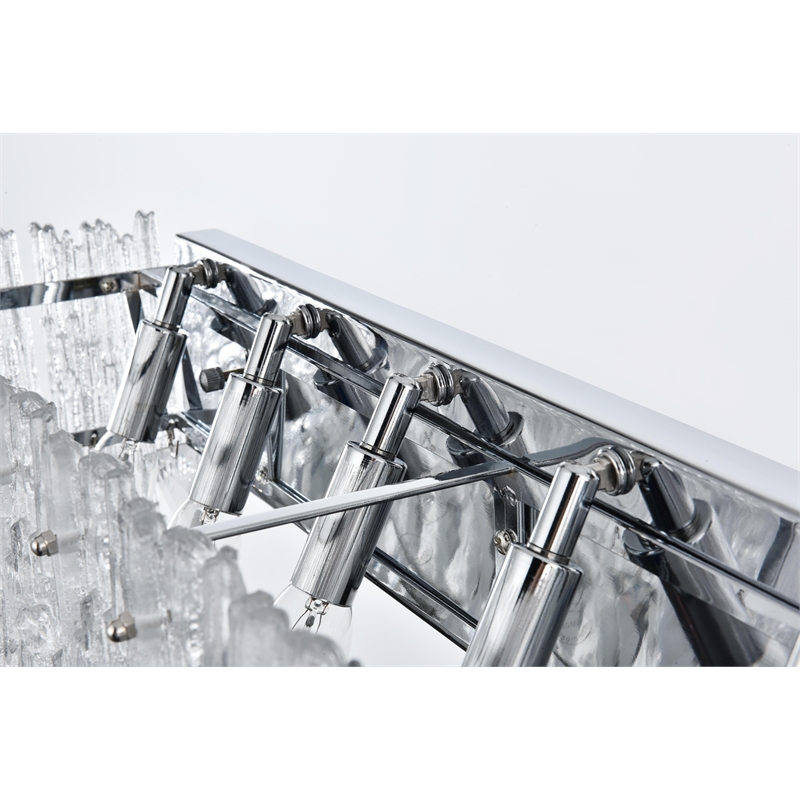 Elegant Lighting Emilia 27 Inch Wall Sconce In Chrome