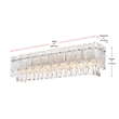Elegant Lighting Emilia 27 Inch Wall Sconce In Chrome