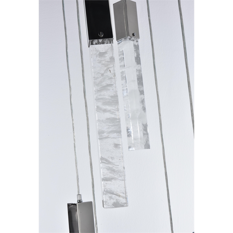 Elegant Lighting Aurora 20 Inch Pendant In Chrome