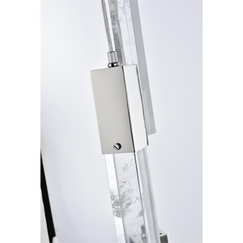 Elegant Lighting Aurora 20 Inch Pendant In Chrome