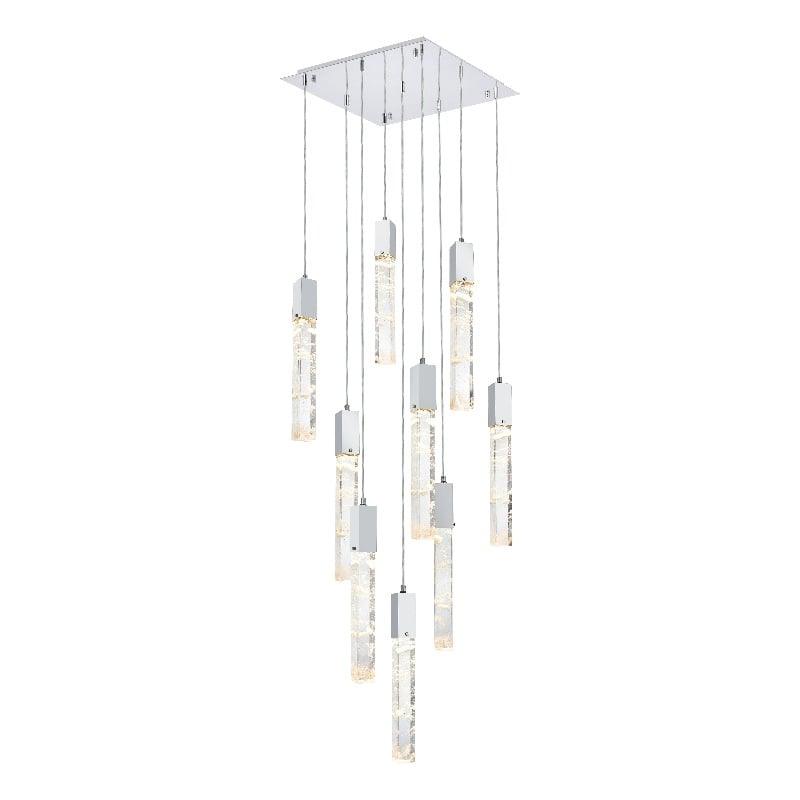 Elegant Lighting Aurora 20 Inch Pendant In Chrome
