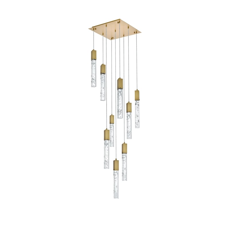 Elegant Lighting Aurora 20 Inch Pendant In Satin Gold