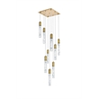 Elegant Lighting Aurora 20 Inch Pendant In Satin Gold