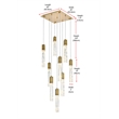 Elegant Lighting Aurora 20 Inch Pendant In Satin Gold