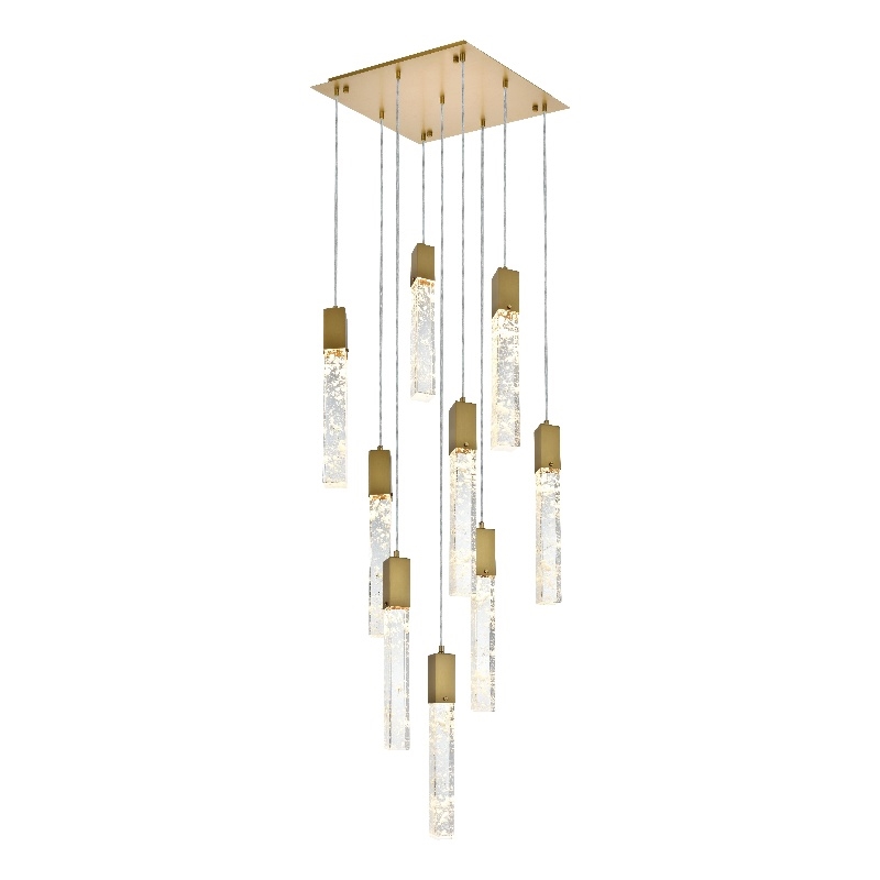 Elegant Lighting Aurora 20 Inch Pendant In Satin Gold