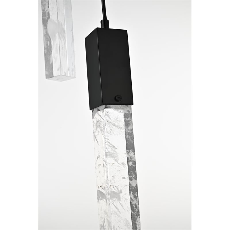 Elegant Lighting Aurora 32 Inch Pendant In Black