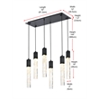 Elegant Lighting Aurora 32 Inch Pendant In Black