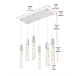 Elegant Lighting Aurora 32 Inch Pendant In Chrome
