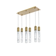 Elegant Lighting Aurora 32 Inch Pendant In Satin Gold