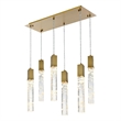 Elegant Lighting Aurora 32 Inch Pendant In Satin Gold