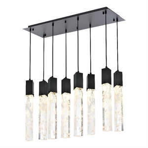 elegant lighting aurora 36 inch pendant in black