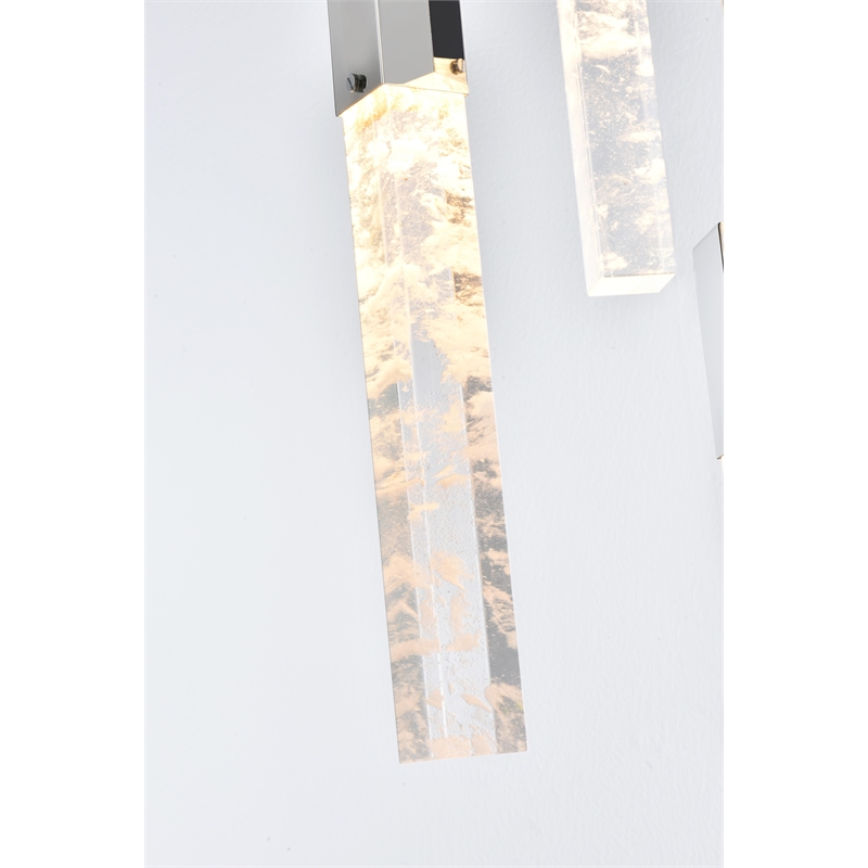 Elegant Lighting Aurora 36 Inch Pendant In Chrome