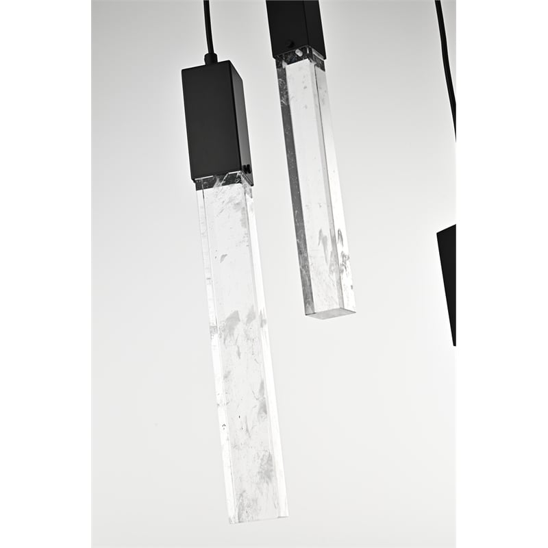 Elegant Lighting Aurora 42 Inch Pendant In Black