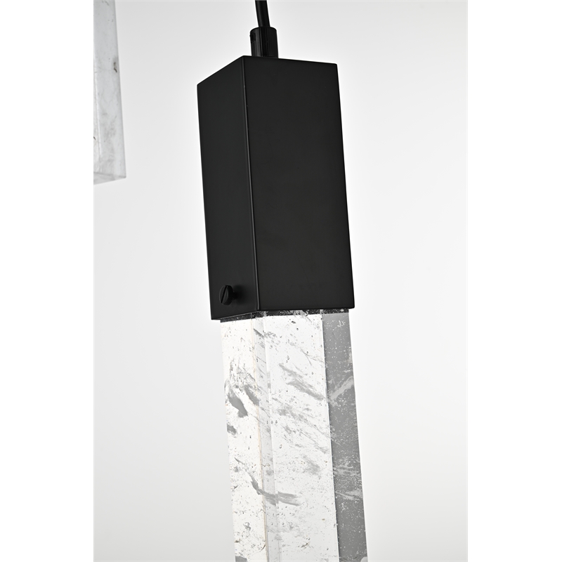 Elegant Lighting Aurora 42 Inch Pendant In Black