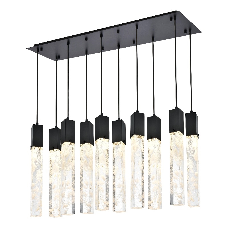 Elegant Lighting Aurora 42 Inch Pendant In Black
