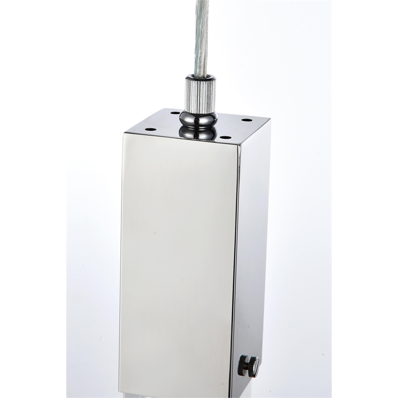 Elegant Lighting Aurora 42 Inch Pendant In Chrome