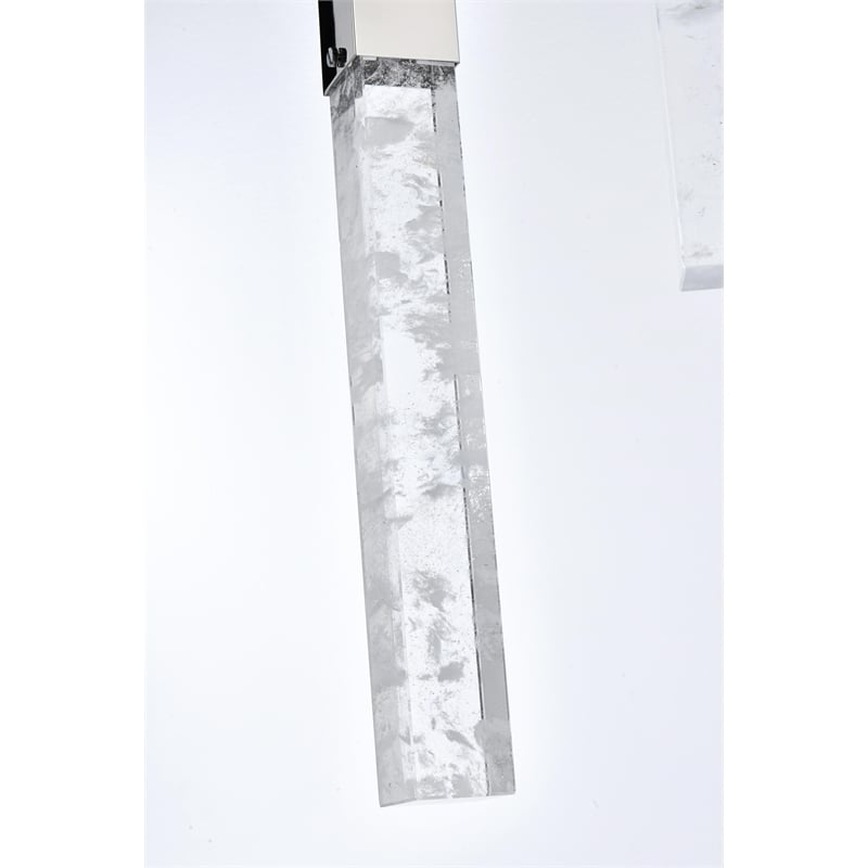 Elegant Lighting Aurora 42 Inch Pendant In Chrome