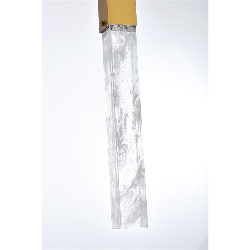 Elegant Lighting Aurora 42 Inch Pendant In Satin Gold