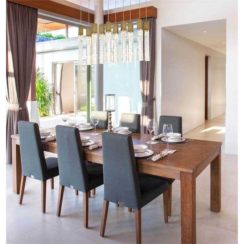 Elegant Lighting Aurora 42 Inch Pendant In Satin Gold