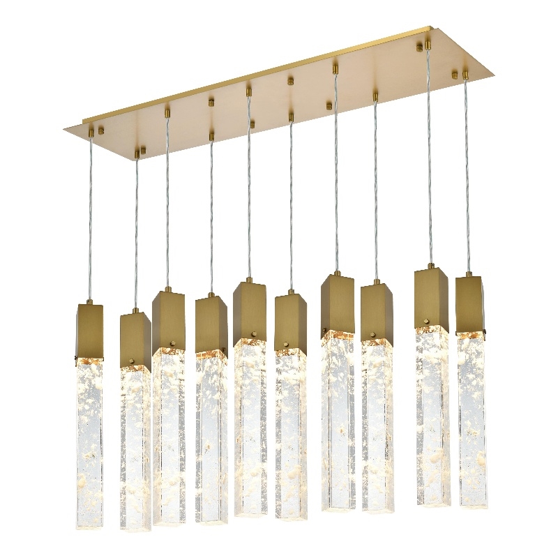 Elegant Lighting Aurora 42 Inch Pendant In Satin Gold