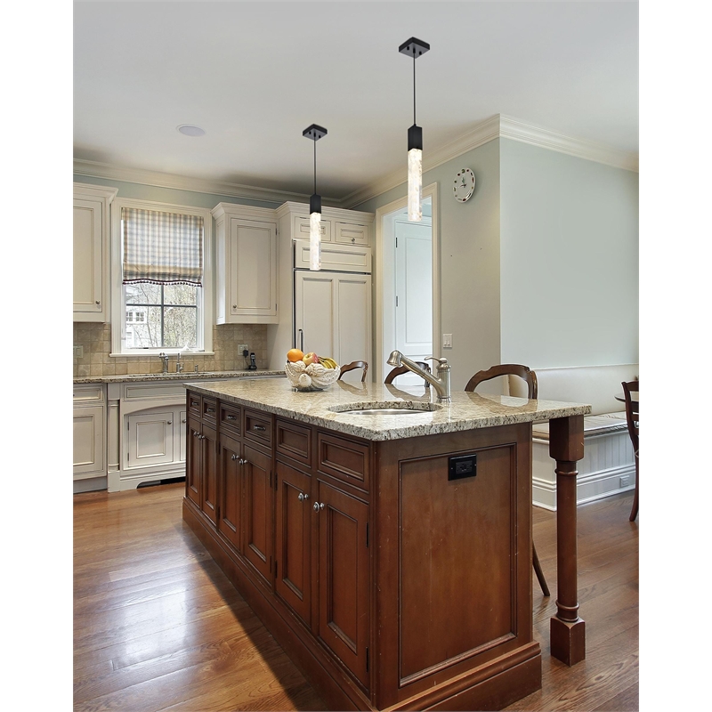 Elegant Lighting Aurora 5 Inch Pendant In Black